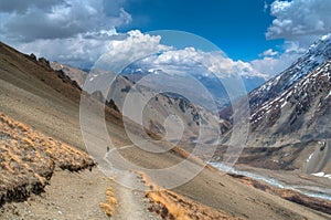 Trekking path in Himalayan mountains