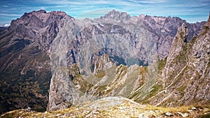 Trekking through the Picos de Europa en route to the Collado Jermoso refuge photo