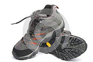 Trekking shoes-boots isolated