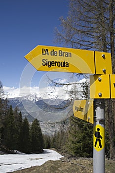 Trekking signboard