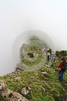 Trekking in Simien mountains