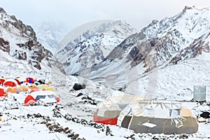 Trekking to Mount Aconcagua.