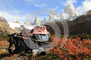 Trekking to Mt Fitz Roy in El Chalten, Argentina