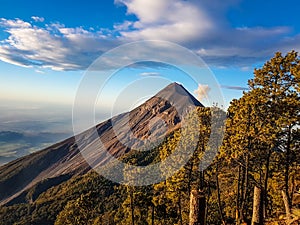 Trekking trail of Acatenango volcano ,Guatemala