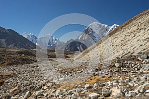 Trekking trail to Lobuche village, Everest region photo