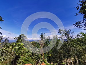 Trekking up to the mountainous in Tambunan, Sabah.