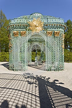 Trellised gazebo of Frederick the great king Prussia in royal palace Sanssouci park photo