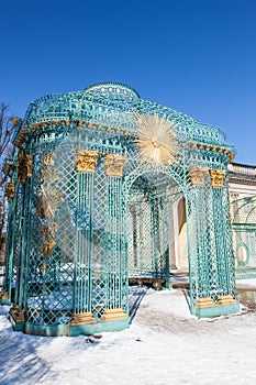 Trellised gazebo of Sanssouci Palace. Potsdam