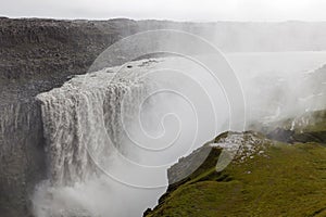 Tremendous Dettifoss waterfall in Vatnajokull. photo