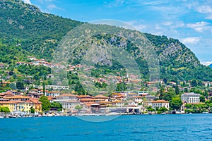 Tremezzo town and lake Como in Italy