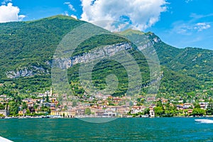 Tremezzo town and lake Como in Italy