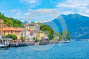 Tremezzo town and lake Como in Italy