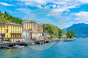 Tremezzo town and lake Como in Italy