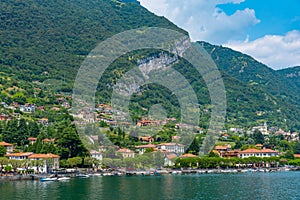 Tremezzo town and lake Como in Italy