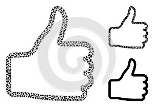 Tremulant Thumb Up Icon Collage photo