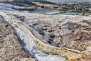 Trench with thermal water