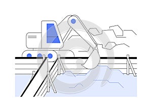 Trenching abstract concept vector illustration.