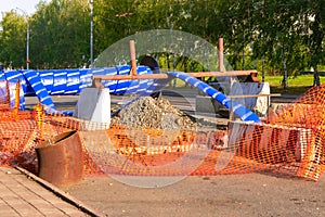 trenchless method of main pipeline restoration using primus-line method or using u-pipe pulled inside an old steel pipe