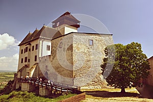 Trenčínský hrad, Evropa-Slovenská republika. Krásná stará architektura.