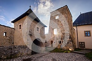 Trenčiansky hrad historické nádvorie,Slovensko