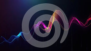 trend blinking line chart