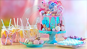 On trend candyland fantasy drip novelty birthday cake photo