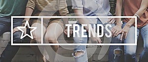 Trend Trendy Design Marketing Management Concept