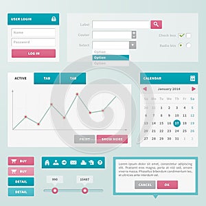 Trend UI components for web or e-shop