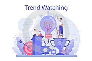 Trend watcher concept. Specialist in tracking the emergence