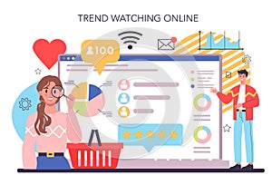 Trend watcher online service or platform. Specialist in tracking