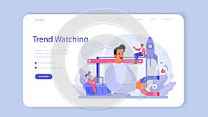 Trend watcher web banner or landing page. Specialist