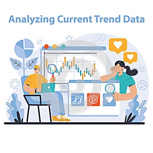 Trend watching. Specialist tracking new business trends. Forecasting