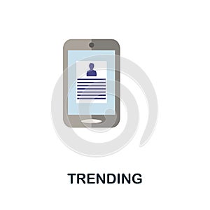 Trending icon. Simple element from blogging collection. Creative Trending icon for web design, templates, infographics and more