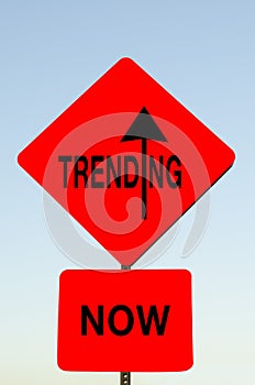 Trending Now sign