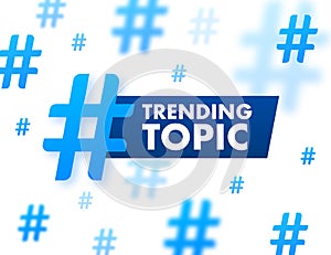 Trending topic icon badge. Ready for use in web or print design. Banner design. Trend vector illustration