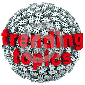 Trending Topics Hot Post Update Message Hash Tag Pound Symbols