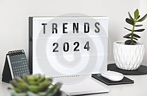 TRENDS in 2024, office interior desktop