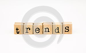 Trends wording isolate on white background