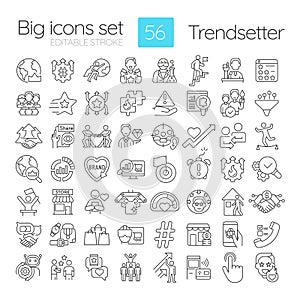 Trendsetter linear icons set