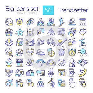 Trendsetter RGB color icons set