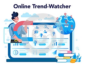 Trendwatcher online service or platform. Webinar, consultation