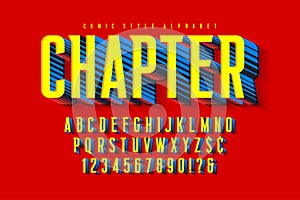 Trendy 3d comical letters design, colorful alphabet