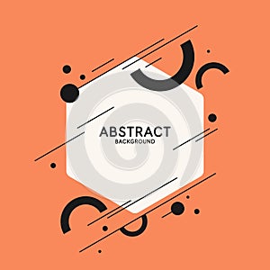 Trendy abstract art geometric background with flat, minimalistic style. Vector poster