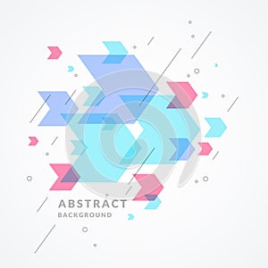Trendy abstract background. Composition of geometric shapes