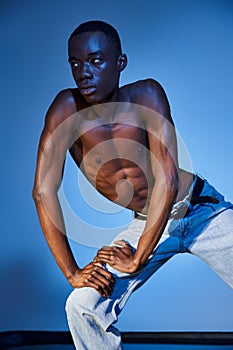 trendy african american man in stylish