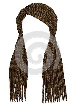 Trendy african long hair cornrows. fashion beauty style.