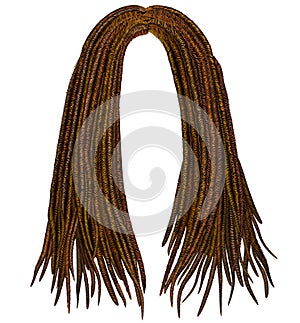 Trendy african long hair dreadlocks . fashion beauty style .