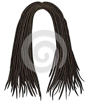 Trendy african long hair dreadlocks . fashion beauty style .