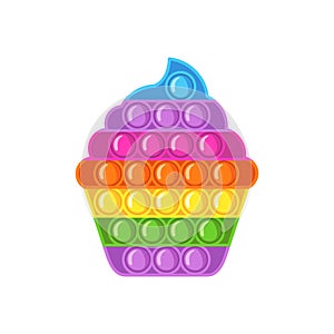 Trendy antistress sensory toy Pop it fidget in flat style isolated on white background