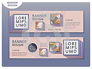 Trendy banner template design set